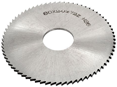 Sourcingmap HSS 72 Teeth Blade Circular Mill Cutting Tool Slitting Saw 80mmx2mm