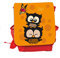 ilka parey wandtattoo welt Kinderrucksack Kindergartentasche Eulen Schmetterling und Wunschname Name orange braun gepunktet kgn28