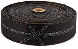 THERABAND CLX Latex-Free Resistance Band, 110 Loops for Pilates, Home Gym, Professional Physical Therapy & Fitness Equipment, 22 Metre, Black, Special Heavy