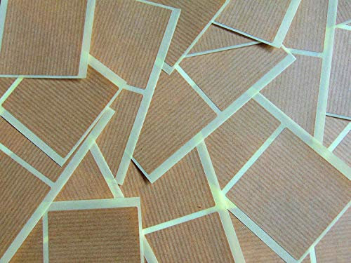 Farbige Etiketten, 5,1 cm, quadratisch, Hellbraun, 50 Stück