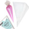 Industrial Strength 15 Inch Disposable Piping Bags | 100 Roll Dispenser Box - 100% Food Grade Disposable Pastry Bags - Cake Decorating Bags, Icing Bags, and Food Preparation Bags
