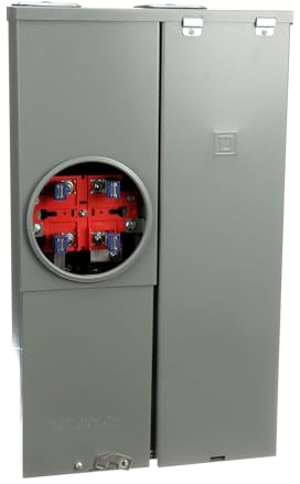 Square D - SC1624M100S Homeline 100-Amp 16-Space 24-Circuit Outdoor Surface Mount Main Breaker Combination Service Entrance Device