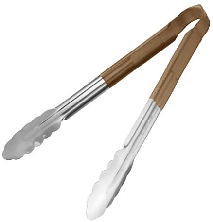 Hygiplas Colour Coded Serving Tong, Brown, 11(L) / 290 mm