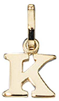 Jobo Anhänger Buchstabe K 333 Gold Gelbgold Buchstabenanhänger