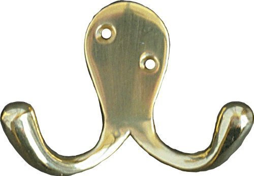 Specialist PB88S Brass Finish Carded Double Robe Hook