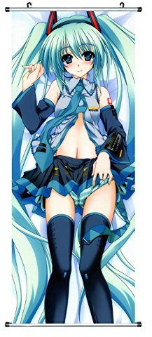Großes Miku Hatsune Rollbild | Kakemono aus Stoff | Poster 100x40cm