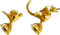 Alessi MGWH30S2 2 Pfeifen, Kunststoff/Metall, Kupfer, Polyamid, Edelstahl, Gold, 11 x 13 x 11.5 cm