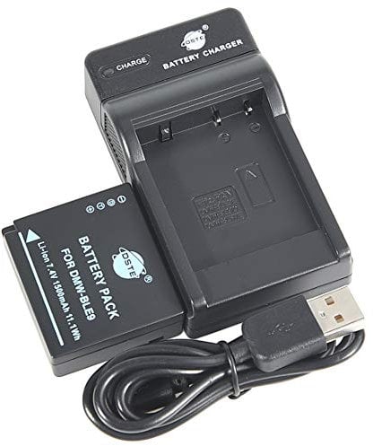 DSTE DMW-BLE9 Li-ION Batterie et Chargeur USB Costume pour Panasonic Lumix DMC-GF3 DMC-GF3GK DMC-GF5 DMC-GF6 DMC-GX7 DMC-LX100