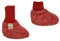 Cosilana, Baby Fleece Schühchen, 60% Wolle kbT und 40% Baumwolle kbA (ab 62/68 mit Noppen) (50/56, Rot-melange)
