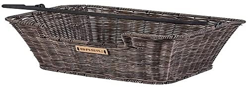 Basil Fahrradkorb Capri-Rattan Look Flex, Brown, 40 x 31 x 18 cm