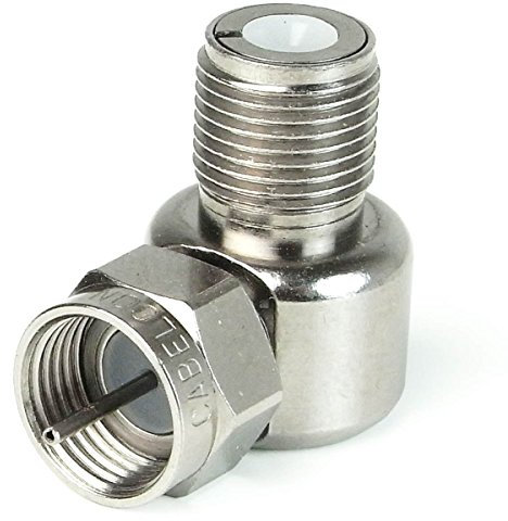 Cabelcon 90° Winkeladapter F-Buchse auf F-Stecker (1 Stück)