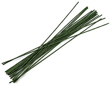maDDma 20 Stk. 2,5mm x 400mm grüne Blumenstieldrähte - Floristikdraht