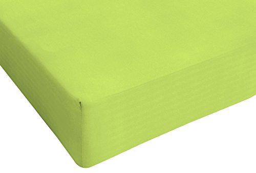 Italian Bed Linen Max Color Lenzuolo sotto, Verde Acido, 2 Posti