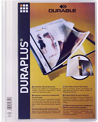 DURABLE Hunke & Jochheim Angebotshefter DURAPLUS®, strapazierfähige Folie, DIN A4, weiß, 1 Stück