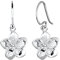 Elli Ohrringe Damen Ohrhänger Frangipani Blüte Anhänger Trend mit Kristall in 925 Sterling Silber