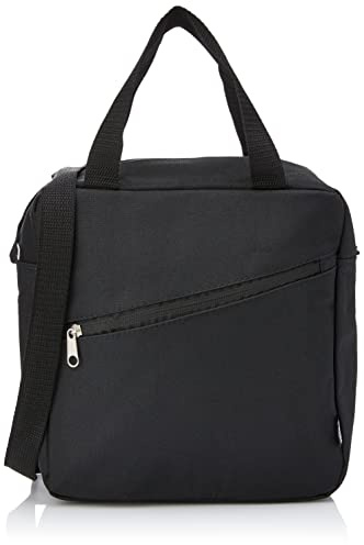 eBuyGB Unisex Sophisticated Cooler Bag, Polyester, Black,22 x 24 x 10 cm