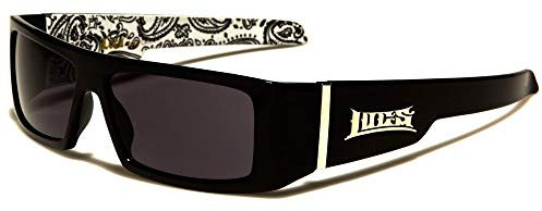 Weißes Bandana-Muster Locs Shades, Schwarz, Medium