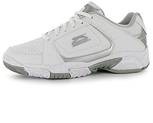 Slazenger Womens Tennis Shoes White/Silver UK 3