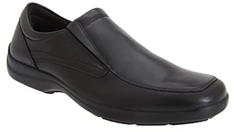 Imac Mens Twin Gusset Casual Leather Shoes (42 EUR) (Black)