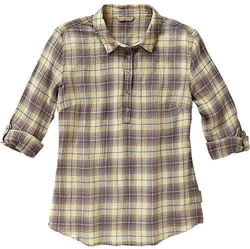 Royal Robbins Oasis Damen Plaid Pullover Top, Damen, Hellkhaki