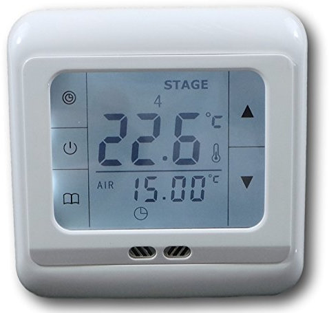 SM-PC®, Raumthermostat Thermostat programmierbar Touchscreen Digital weiß, Schaltleistung: 230V/30A #a29