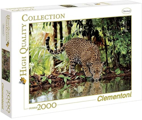 Clementoni 32537 Leopard – Puzzle 2000 Teile, Geschicklichkeitsspiel für die ganze Familie, Erwachsenenpuzzle ab 14 Jahren