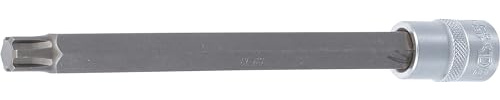 BGS 4187 | Bit-Einsatz | Länge 200 mm | Keil-Profil (für RIBE) M13 | Antrieb Innenvierkant 12,5 mm (1/2) | Chrom-Vanadium-Stahl | verchromt, matt | mit Rändelung
