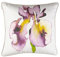 Linum Iris Kissenhülle F18 Creme mit lila Blumendruck 50cm x 50cm, 100% Baumwolle, Reißverschluss, Kissenbezug, Wohntextilien