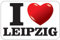 deformaze Sticker I Love Leipzig Aufkleber Ich Liebe Leipzig mit Herz 7,5 x 11,5 cm Selbstklebend KFZ Auto Scheibe Boot UV Wetterfest für außen und innen