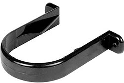 Merriway BH03104 (2 Pcs) Downpipe Clip Bracket, 68mm Black - Pack of 2 Pieces