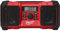 Radio 18V de obra resistente a caídas con conector USB y salida auxiliar, ver-0