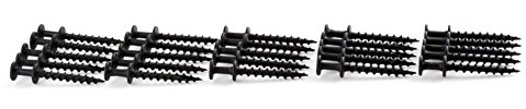 Hangman Double-Headed Bear Claw Screws for D-Rings/Wire- Black (BCD-25)