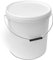 Seau plastique 20 L Seau Transport Blanc avec couvercle
