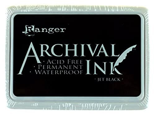 Ranger Archival Ink Pads, Schwarz-Jet Black, 6,9 x 1,8 x 9,9 cm