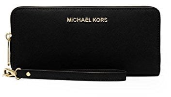 Michael Kors Damen Jet Set Travel Geldbörsen 32S5GTVE9L, Schwarz(Black 001), 21x10x2 cm (B x H x T)