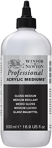 Winsor & Newton 3050935 Glanz Malmittel, verbessert die Transparenz, Tiefe und Glanz von Acrylfarben - 500ml Flasche