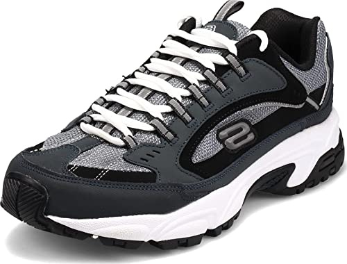 Skechers Go Walk 3 Charge, Chaussures Basses Homme, Bleu Marine, 42.5 EU Ancho