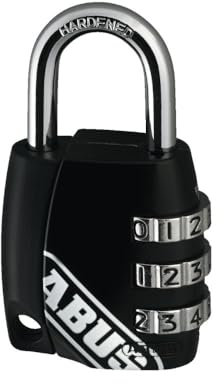 ABUS Zahlenschloss 155/30 - Vorhängeschloss mit Zinkdruckguss-Gehäuse - Kofferschloss / Spindschloss mit individuell einstellbarem Zahlencode - ABUS-Sicherheitslevel 3 - Schwarz