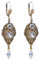 NOBEL SCHMUCK Jugendstil Ohrringe mit Markenkristallen Gold Crystal