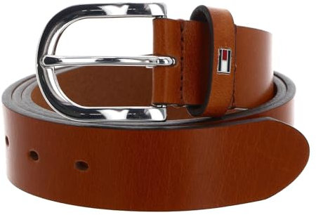Tommy Hilfiger Damen Gürtel New Danny Belt Ledergürtel, Braun (Cognac), 75 cm