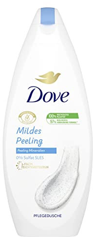 Dove Duschgel Mildes Peeling Duschbad mit 3-fach Feuchtigkeitsserum und Peeling Mineralien 250 ml 1 Stück