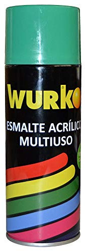Wurko - Spray Pintura Esmalte Acrílica Verde Claro, Bote 400 ml