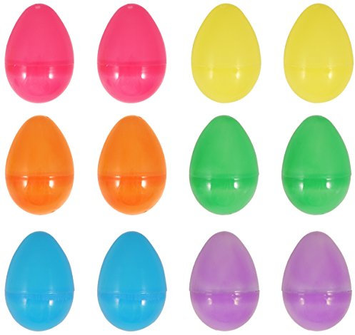 HENBRANDT 12 Bunte befüllbare Kunststoff-Überraschungs-Ostereier – Befüllen mit Osterjagd-Geschenken und Schokolade