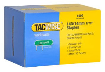 Tacwise 0344 Typ 140/14mm Professionelle Verzinkte Heftklammern, 5000 Stück