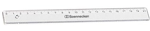 Soennecken Lineal 1820 20cm Kunststoff transparent