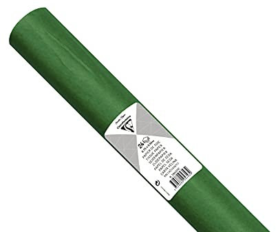 Clairefontaine 394021C Seidenpapier (Packung mit 24 Bögen, 50 x 75cm, 18 g/qm, ideal für Deko und Bastelprojekte) 1 Pack, grün