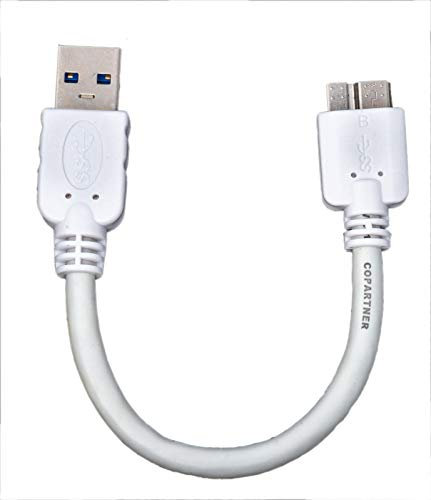 System-S Câble micro USB 3.0 court Blanc 10 cm