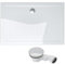 doporro Bac à douche 80x100 receveur de douche antiglisse rectangulaire blanc Lucia02AR 80x100x4 +Bonde AL02