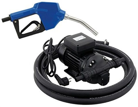 BLUREA Pumpe für AdBlue® 230V mit automatischer Edelstahl-Zapfpistole & 4 Meter EPDM Schlauch, bis 34 Liter/min, auch für Wasser, Scheibenwischwasser etc.