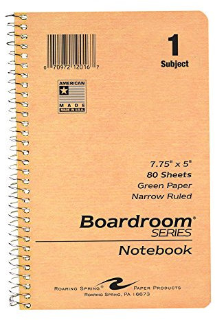 Roaring Spring Paper Products Wire bound Notebook, 1-Subject, Gregg Ruled, 7-3/4 x 5 Inches (ROA12016)